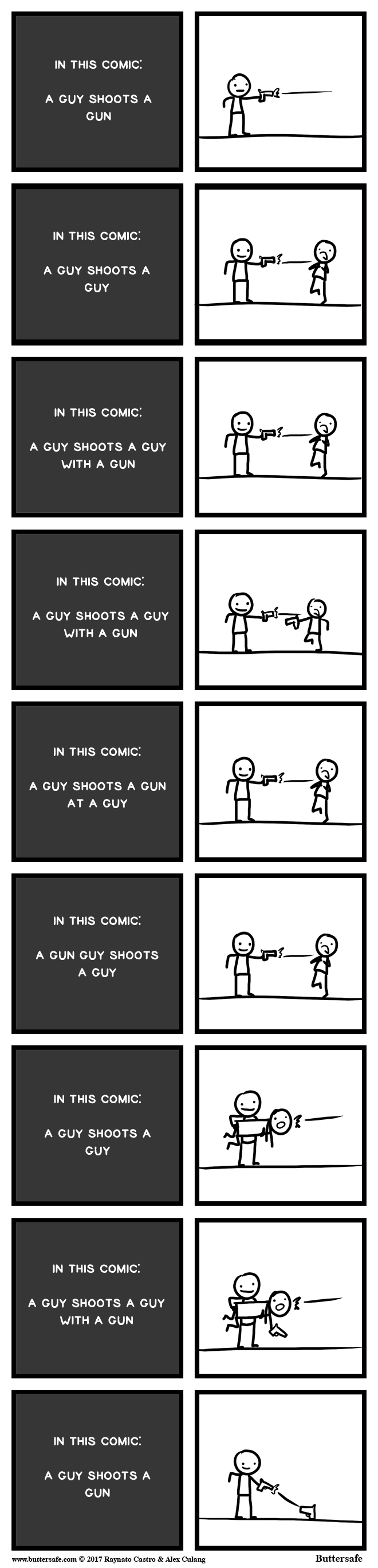 In This Comic: A Guy Shoots a Gun