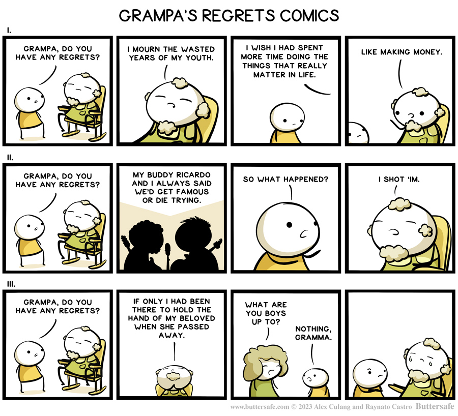 Grampa’s Regrets Comics